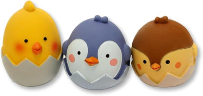 Latex Dog Squeaky Toys Rubber Penguin Chicken Dog Toy Latex Dog Toy, Small (3pack)