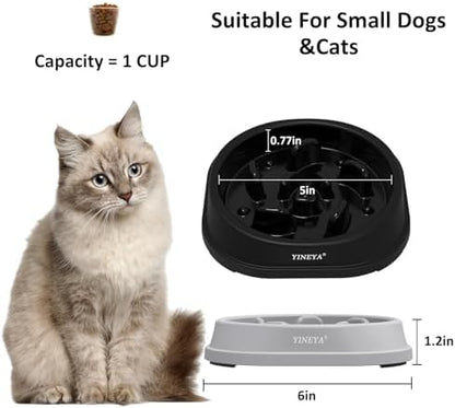 YINEYA 2PCS Anti-Choking Slow Feeder Dog Bowls Small Size Dog, Slow Feeder Cat Bowl, Supplies and Puzzle for Pet - Image 5