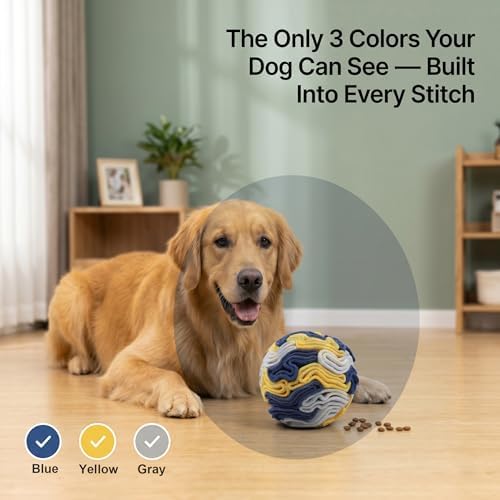 Snuffle Ball for Dogs - Soft Polar Fleece Interactive Puzzle Toy for Mental Stimulation & Boredom - Safe, Plastic-Free Foraging Game & Slow Feeder to Keep Pets Busy Indoors - Image 3