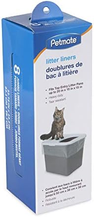 Petmate Top Entry Litter Pan Liners for Cat, Count of 8, 2.5 in by Petmate