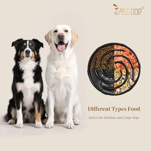 JASGOOD Slow Feeder Dogs Bowl for Large Medium Dogs,Anti-Gulping Pet Slower Food Feeding Bowls Stop Bloat,Preventing Choking - Image 4