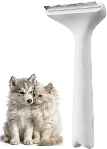 Pet Shedding Comb - Safe ABS Material Deshedding Brush, V-Shaped 1mm Close Teeth, Gentle on Skin, Effortlessly Removes Loose Undercoat & Prevents Matting, Suitable for All Fur Types by Unknown