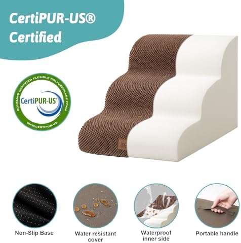 COZY KISS Dog Stair for Small Dog 15.7" H, 3 Step Pet Ramp for Couch - Image 5