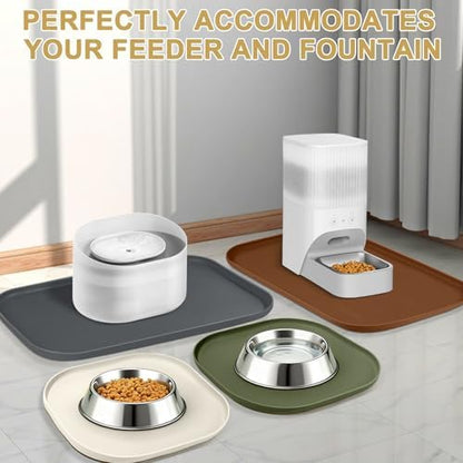 SMILOOL Waterproof Silicone Pet Food Mat with Raised Edge for Dog & Cat - Image 7