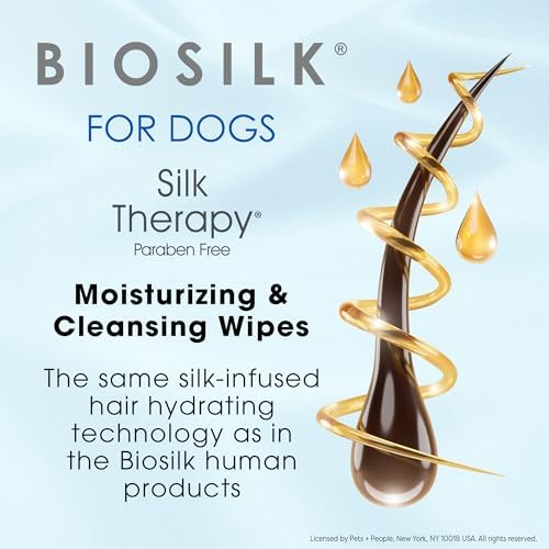 BioSilk for Dogs Moisturizing and Cleansing Dog Wipes, 100 Count - Image 2