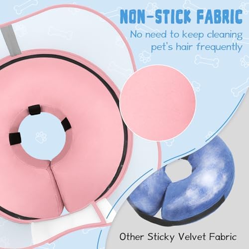 Elevated Inflatable Dog Cone Collar Alternative After Surgery, Dog Donut Collar, Soft Pet Cone to Stop Licking for Small Medium Large Dogs - Image 4