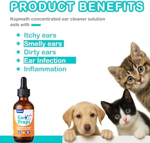Dog Ear Drops, Dog Ear Cleaner Drops, Ear Infection Treatment for Dogs and Cats, Natural Herbal Ear Cleaning Solution for Dirty,Itchy,Smelly,Inflammed Pet Ears, 2 oz with Dropper - Image 2