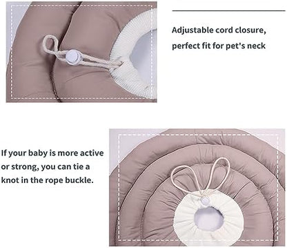 Comfortable Adjustable Soft Dog Cone Alternative After Surgery - Elizabethan Donut Collar for Cats, Medium & Small Dogs - Different Sizes - Image 5