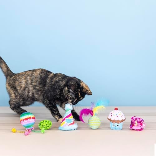 Fringe Studio Happy Purr-THDAY, Set of 6, Multipack Cat Toy Set, Pet Shop Collection (610007) - Image 3