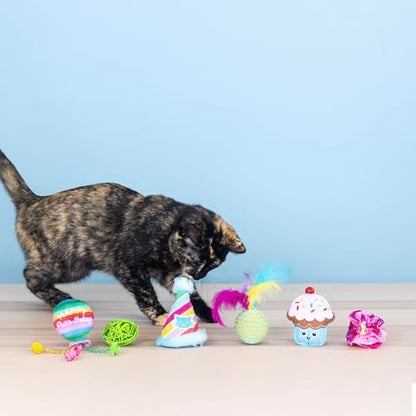 Fringe Studio Happy Purr-THDAY, Set of 6, Multipack Cat Toy Set, Pet Shop Collection (610007) - Image 3