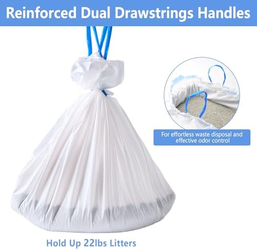 50 Pack Cat Litter Liners Large 37x19" Jumbo Drawstring Litter Bag - Image 3