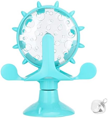 plplaaoo ABS Pet Cat Food Leakage Rotation for Windmill Educational Interactive Training Toy (Blue) by plplaaoo