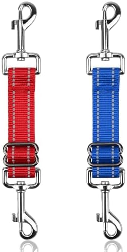 YUEPET Dog Safety Collar Clips 2 Pack Adjustable Prong Collar Backup Clips by YUEPET