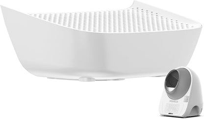 CATLINK Ramp, Compatible with Prox Series Self Cleaning Cat Litter Box, Easy Entry for Elder Cats, Kitten and Cats with Limited Mobility, Traps Mess from Box and Paws (White)