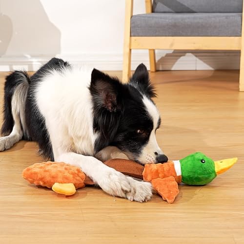 Sedioso Extra Large Dog Toy, Durable Dog Toy for Large Breed, 20 Inch Tug of War Dog Interactive Toy, Stuffed Animal Dog Chew Toy with Crinkle Paper for Small, Middle and Big Dogs(Duck) - Image 3