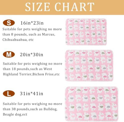 1 Pack 3 Blankets for Dog Puppy Cat (Small 23x16'', Pink, Yellow, Blue) - Image 3