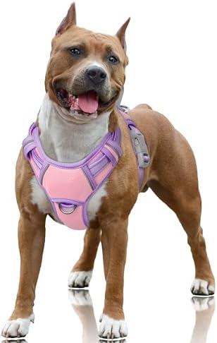 BARKBAY Dog Harness for Large Dogs No Pull Dog Vest ID Tag Pocket by BARKBAY