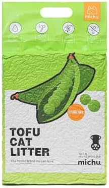 Michu Tofu Cat Litter Natural Clumping Tofu Cat Litter, Fast Clumping and Easily Scoop-able 5.5lb/88oz 5 Scents - Original, 6 Pack by Michupet