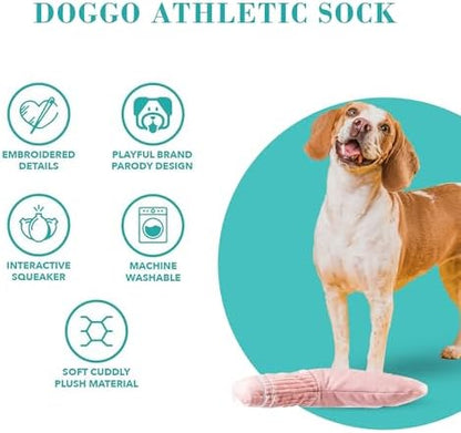 Haute Diggity Dog Doggo Athletic Sock Plush Dog Toy, Funny Parody Chew Toys - Image 3