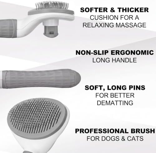 Yaomiao 9 Pcs Dog Grooming Kit Nail Clippers Deshedding Tools,Classic Color - Image 3