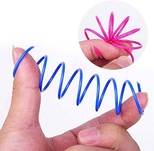 ISMARTEN Cat Spring Toy (60 Pack), Cat Kittens Toys Plastic Coil Spiral Springs for Swatting, Biting, Hunting, and Active Healthy Play (Random Color) - Image 4