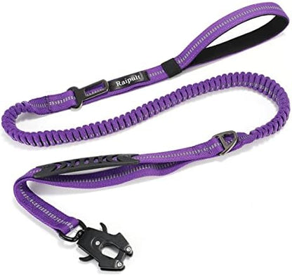 Raipult Tactical Shock Absorbing Bungee Dog Leash Heavy Duty, 4-6ft, Purple by RaipultforPaws