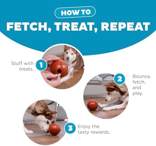 Outward Hound by Planet Dog Basketball, Durable Treat-Dispensing Dog Ball, Interactive Fetch Toy, Orbee-Tuff, Mint Scented, BPA-Free, for Indoor & Outdoor Play, Brown - Image 6