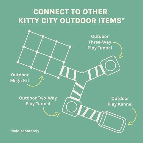 Kitty City Outdoor Catio Furniture and Play Kits for Cats, Three Way Tunnel - Image 6