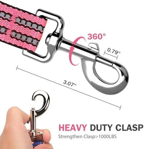Hikiko 5FT Double Handle Traffic Dog Leash Reflective - Image 3