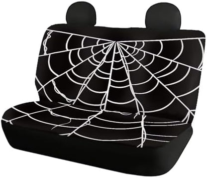 Spider Web Car Rear Seat Covers,Auto Back Seat Protector Decoration Non-Slip Mat Flat Cloth Vehicles Rear Bench Cover for Women Men - Image 5