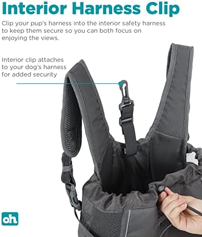Outward Hound PupPak Dog Front Carrier, Grey, Medium, 12.5" x 9" x 14" - Image 4