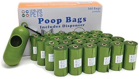 Level One Pets Pet Poop Leak Proof Waste Bags with Dispenser and Leash Clip, Lavender Scented, 9" x 13" Large Size Bags (360) - Image 5