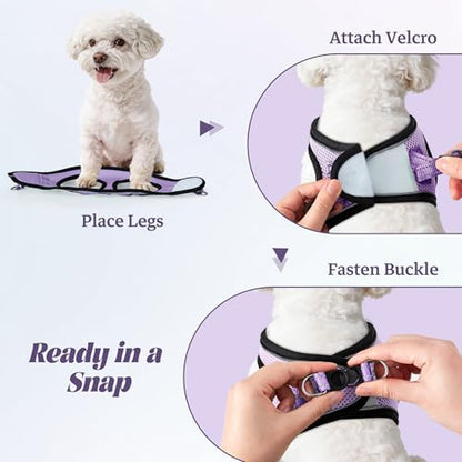 No Pull Dog Puppy Harness and Leash Set Reflective Mesh Vest Medium - Image 4