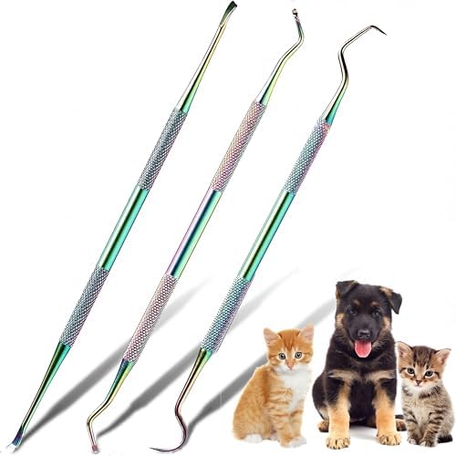 Hotop Dog Tooth Scaler Scraper Dental Tool Stainless Steel,Rainbow Color by HOTOP