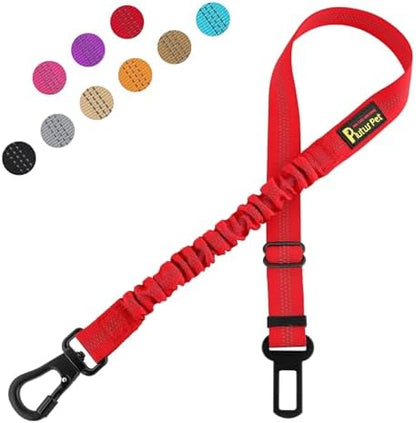 Plutus Pet Dog Seat Belt for Car, Adjustable Harness with Elastic Bungee by PLUTUSPET