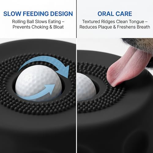 Slow Feeder Dog Lick Bowl, Rolling Ball & Silicone Suction Cup, Small Dogs - Image 4