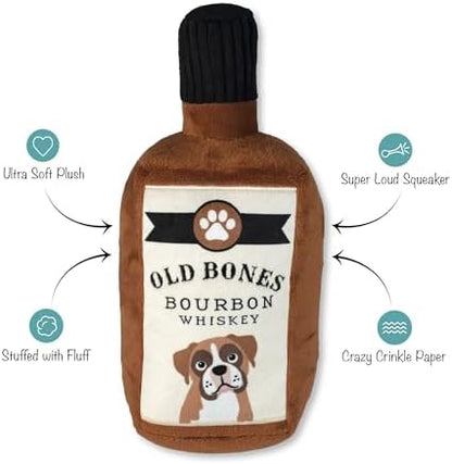 Fringe Studio Old Bones Whiskey Plush Dog Toy, Pet Shop Collection (314454) - Image 2