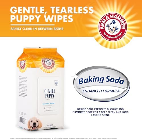 Arm & Hammer Puppy Grooming Wipes, Coconut Water, 100 Count, 3-Pack - Image 2