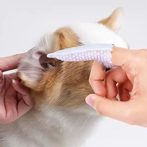 H&H Pets Disposable Finger-Style Ear & Facial Dry Wipes - Ultra Soft, Fragrance Free, Hypoallergenic, 20 Count by H%26H+Pets