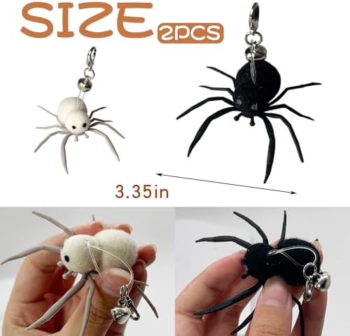 Cat Toy Insects Refills, Feather Wand Replacement Insects, Kitten Interactive Toys (2Pcs Refills(Spider)) - Image 2