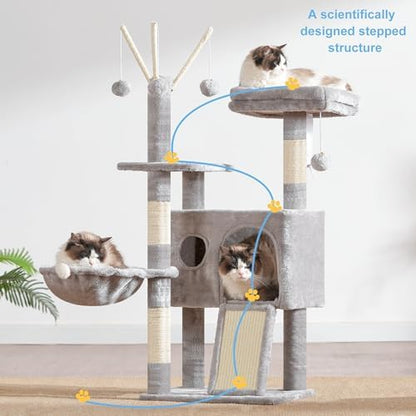 Hey-brother Cat Tree Tower with Removable Toys, Scratching Posts, MPJ008SW - Image 3