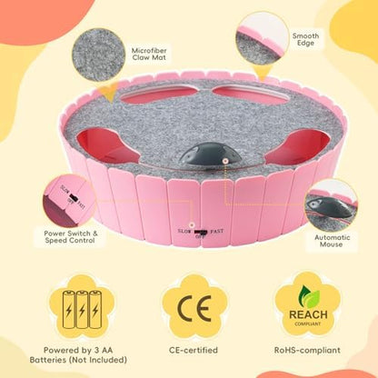 Pawaboo Interactive Cat Toy with Running Mouse, Automatic Track Kitten Toy - Image 5