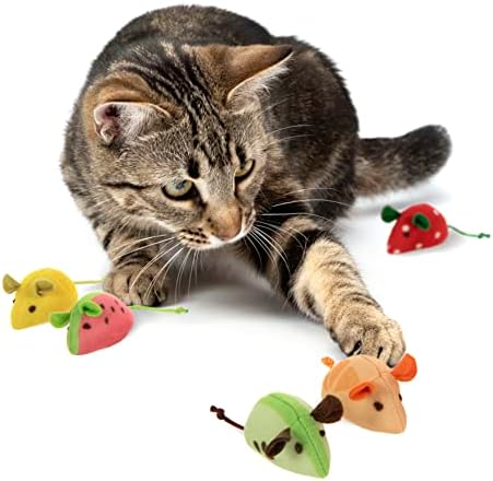 SmartyKat (5 Count) Skitter Slices Plush Catnip Cat Toys - Multi Color, 5 Count - Image 5