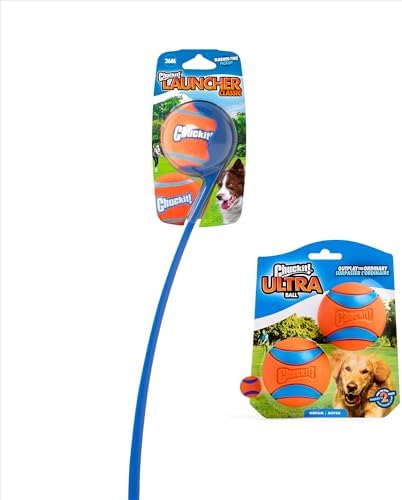 Chuckit! Ultra Ball and Launcher Bundle, Classic 26M with 2 Medium Balls - Image 2