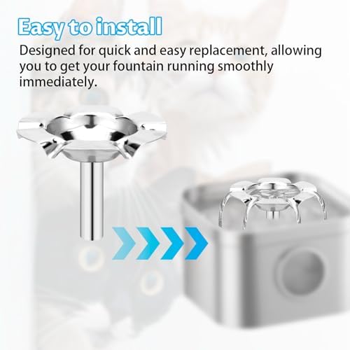 Cat Water Fountain Spout for 88oz/2.6L Pet Fountain Accessories, Stainless Steel Flower Style Water Drinking Drink Spout Nozzle Replacement Parts for Cat Dog Kitten Pet - Image 5