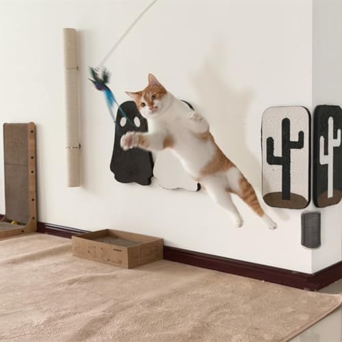 miwoowim 35" Steel Wire Cat Wand Toy & 6PCS Realistic Feather Bird Refills - Image 5