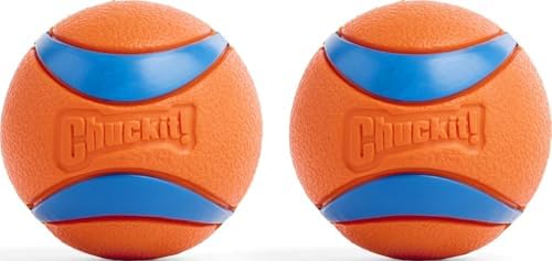 Chuckit! Ultra Ball Dog Toy, Durable Rubber, Medium 2.5-in, 2 Pack by Chuckit