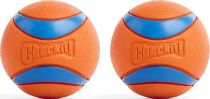 Chuckit! Ultra Ball Dog Toy, Durable Rubber, Medium 2.5-in, 2 Pack by Chuckit