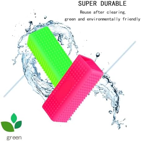 2pcs Pet Dog Cat Hair Remover, Pet Hair Removal Tool, Hollow Cleaner Brush for car，Interior, Furniture, Sofa (green and pink) - Image 5
