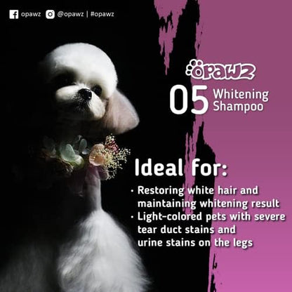 OPAWZ 05 Whitening Purple Shampoo for Dog and Cat, Safely Remove Yellow Stains, with No Bleach, Peroxide and Sulfate, Professional Groomers Recommended Product, 16.9 oz - Image 3